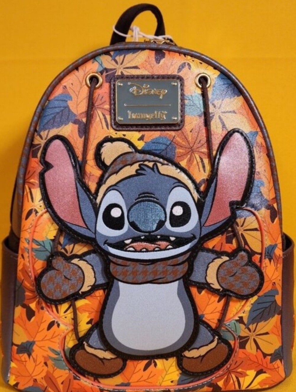 Disney Hard Tag Loungefly Lilo & Stitch Mini Backpack in Orange, Blue and Brown
